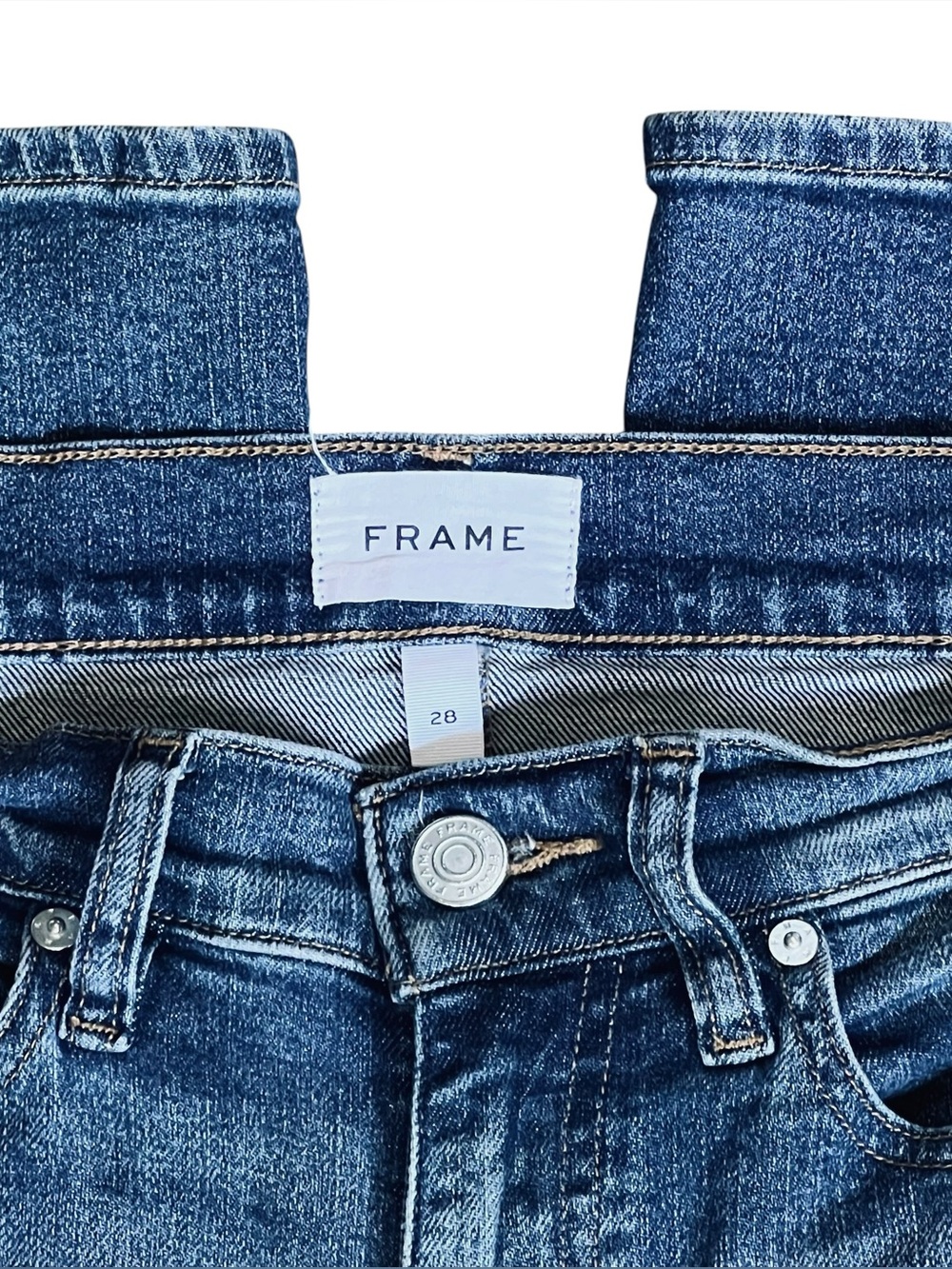 Frame Women’s Sz 28 High Rise Le Palazzo Crop Wide Leg Jeans - Picture 7 of 16
